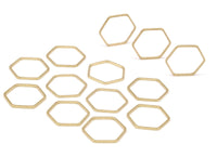 100 Raw Brass Hexagonal Rings (16x0.80mm) Bs1165