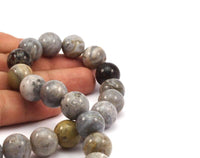 Silver Agate 14mm  Round Gemstone Beads-full Strand 15.5 Inches G468