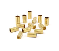 30 Raw Brass Square Tubes (12x5mm) Bs1600