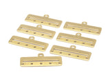 Brass Bracelet Part - 25 Raw Brass Bracelet Parts Connectors, Stamping (35x10x0.80mm) D419