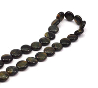 Tiger Eye Beads, 10.5mm Coin  Gemstone Beads T065