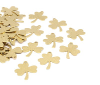 Maple Leaf Blank, 50 Raw Brass Clover Blanks (17x14mm)  A0708