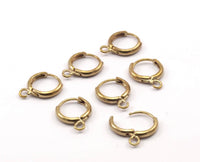 Raw Brass Leverback, 24 Raw Brass Leverback Earring Findings (12x15mm) K623
