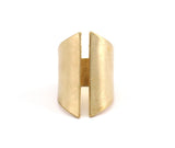 Brass Gothic Ring - 3 Raw Brass Gothic Rings  N027