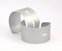 Aluminium Key Cuff - 4 Aluminum Key Hole Cuff Bracelet Blank Bangles (150x35x0.90mm) T114