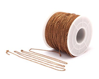 Red Brass Chain, 20 M - (1.2x1.5mm) Red Brass Soldered Chain - ( Z147)