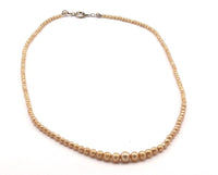 Vintage  Glass Pearl Beads , 3 to 6mm 17 inch. 1 Strand T007