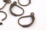 Antique Brass Leverback, 200 Antique Brass Leverback Earring Findings (16x10mm) Brsl 2 A0853
