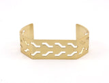 Brass Zigzag Cuff - 2 Raw Brass Zigzag Cuff Bracelet Blank Bangle Without Holes (20x145x1mm)  BC102