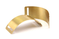 Minimalist Brass Chokers, 3 Raw Brass Chokers with 2 Holes  (30x80x0.80mm) Y381 Y234