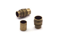 Brass Magnetic Clasp, 5 Antique Brass Magnetic Clasps For Leather Cord (17x10mm)   Y306 Y060