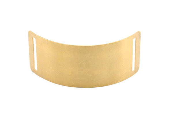 Minimalist Brass Chokers, 3 Raw Brass Chokers with 2 Holes  (30x80x0.80mm) Y381 Y234