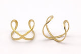 Brass Infinity Ring -10 Raw Brass Adjustable Infinity Ring Settings - 16-17mm / 23 Gauge Mn30