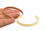Brass Bracelet Blank - 50 Raw Brass Cuff Bracelet Bangles With 2 Holes (6x145x1mm) BRC001