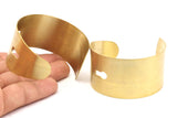 Brass Bracelet Bangle - 2 Raw Brass Cuff Key Hole Bracelet Bangles (35x160x0.80mm)  BRC021
