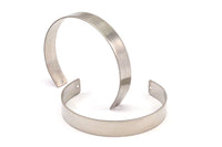 Steel Cuff Bracelet - 5 Stainless Steel Cuff Bracelets With 2 Holes (10x145x0.80mm) Stl005 Brc131