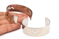 Steel Cuff Bracelet -3 Stainless Steel Cuff Bracelets Chevron (20x145x0.80mm)  Stl010