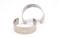 Steel Cuff Bracelet -3 Stainless Steel Cuff Bracelets Chevron (20x145x0.80mm)  Stl010