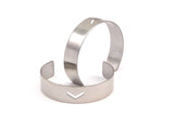 Steel Cuff Bracelets -4 Stainless Steel Cuff Bracelets Chevron (15x145x0.80mm) Stl008