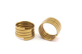 Brass Ring Setting - 10 Raw Brass Ring Settings (20mm) MN45