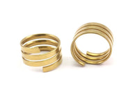 Brass Ring Setting - 12 Raw Brass Ring Settings (19.5mm) MN41