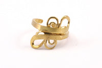 Raw Brass Ring - 5 Raw Brass Adjustable Rings N078