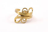 Raw Brass Ring - 5 Raw Brass Adjustable Rings N078