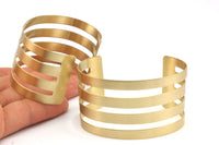 Brass Cuff Bangle - 2 Raw Brass Cuff Bracelet Bangles (41x155x0.80mm) Brc141