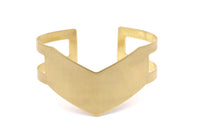 Brass Chevron Bangle, 4 Bracelet Cuff Bangles (19x151x0.80mm) Brc 176