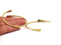 Brass Arm Cuff, 2 Raw Brass Cuff Bracelet Bangles (67x3mm) BRC196
