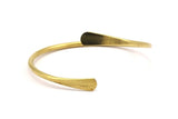 Brass Arm Cuff, 2 Raw Brass Cuff Bracelet Bangles (67x3mm) BRC196