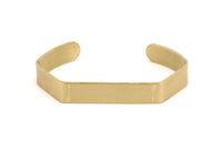 Brass Bracelet Blank - 4 Raw Brass Cuff Bracelet Blank Bangle (145x8x1mm) Brc 200