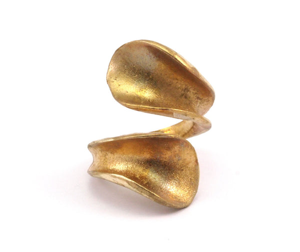3 Raw Brass Adjustable Rings N0013