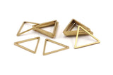 Brass Triangle Charm, 25 Raw Brass Open Triangle Ring Charms (24x1.2mm) D0110