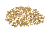 Brass Thin Spacers, 500 Raw Brass Spacer Rondelle Beads for Leathers, Bracelets, Rope Chains (2.5mm) D0102