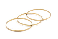 Wire Bracelet Setting , 5 Raw Brass Wire Bracelet (55mm) V004