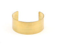Raw Brass Cuff - 2 Raw Brass Cuff Bracelet Bangle With 2 Holes (150x25x0.80mm) T115