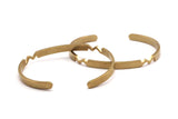 Brass Lightning Cuff, 2 Raw Brass Lightning Cuffs Bracelets Bangles Brc155