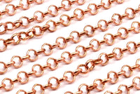 Copper Rolo Chain, Soldered Copper Rolo Chain (5mm) Mb 8-29