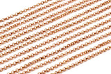 Red Brass Rolo Chain, Soldered Copper Rolo Chain (1.8mm) Mb 8-16