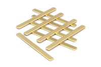 Customize Blank Bar, 24 Raw Brass Rectangle Blanks (41x3.90x0.8mm) Y087
