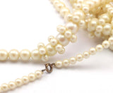 Vintage  Glass Pearl Beads , 5 to 10mm 17 inch. 1 Strand M01