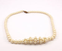 Vintage  Glass Pearl Beads , 5 to 10mm 17 inch. 1 Strand M01
