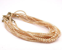 Vintage  Glass Pearl Beads , 3 to 8mm 17 inch. 1 Strand M04 T038