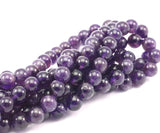 Amethyst 6 mm Round Gemstone Beads-Full Strand 15.5 inches