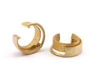 Brass Adjustable Ring - 3 Raw Brass Adjustable Rings N064