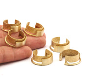 Brass Adjustable Ring - 3 Raw Brass Adjustable Rings N064