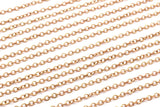 Copper Tiny Chain, Raw Copper Tiny Oval Chain (2.40x1.8mm) MB 8-38