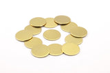 Raw Brass Disc, 10 Raw Brass Stamping Blanks Discs Without Holes (15x0.80mm) Y307 Y037