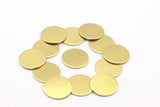Raw Brass Disc, 10 Raw Brass Stamping Blanks Discs Without Holes (15x0.80mm) Y307 Y037
